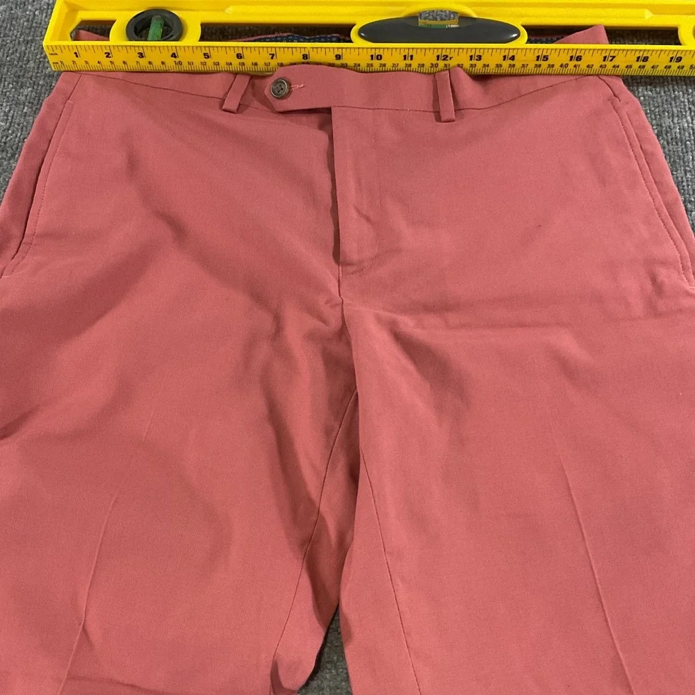 Lauren Ralph Lauren 34x30 Dress Pants Mens Salmon Pink Flat Front Classic Fit Bu